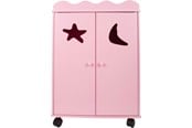 Dukke, bamse og udstyr - Small Foot - Wooden Dolls Wardrobe Pink - 2880
