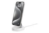 Mobil - Adaptere & Opladere - Belkin BoostCharge Pro wireless charging stand - magnetic - + AC power adapter - 15 Watt - WIA008VFWH