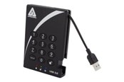 Harddisk - Ekstern - Lenovo Apricorn Aegis Padlock 3.0 - 1TB - Ekstern Harddisk - Sort - 4ZP1P31362