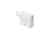 Mobil - Adaptere & Opladere - Deltaco USB-C wall charger with built-in power bank and GaN technology - 9600 mAh - White - PB-Q1004