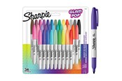 Skrive- og Tegneværktøjer - Sharpie Glam Pop Permanente Markers | Fin spids for fede detaljer | Assorterede livlige farver | 34 markerpenne - 2198891
