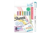 Skrive- og Tegneværktøjer - Sharpie S-Note Duo overstregningstuscher | Kreative markører med to ender af pastel | Bullet og bred spids til highlighte, tegning, journalføring og mere | 8 Stk - 2182116