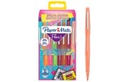 Skrive- og Tegneværktøjer - Paper Mate Flair Filtpenne | Mellempunkt (0,7 mm) | Assorterede retrofarver | 16 Stk - 2180625