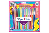 Skrive- og Tegneværktøjer - Paper Mate Flair Filtpenne | Mellempunkt (0,7 mm) | Assorterede retrofarver | 12 Stk - 2180627