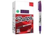 Skrive- og Tegneværktøjer - Sharpie permanente markers | Fin spids for dristige detaljer | Lilla blæk | 12 Stk - 2025034