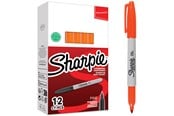 Skrive- og Tegneværktøjer - Sharpie permanente markers | Fin spids for dristige detaljer | Orange blæk | 12 Stk - 2025036
