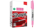 Skrive- og Tegneværktøjer - Sharpie permanente markers | Fin spids for dristige detaljer | Lyserødt blæk | 12 Stk - 2025035