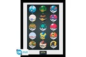 Merchandise - ABYstyle - POKEMON Framed print Pokeballs - Billede - PFC2076