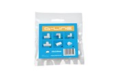 Kabel Organisering - D-LINE Adapter Kit 20x10mm White - CLOAP2010W