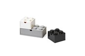 Børneværelse - LEGO DESK DRAWER SET - BLACK GREY & WHITE - 43250801