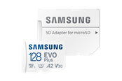 Hukommelseskort - Samsung EVO Plus microSD/SD - 160MB/s - 128GB - MB-MC128SA/EU