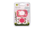 Baby Udstyr - Barnets Favorit 2 pak luftsutter silikone 0-6 mdr. – Pink/Hvid - BF-10005-1