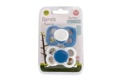 Baby Udstyr - Barnets Favorit 2 pak luftsutter silikone 0-6 mdr. – Blå/Hvid - BF-10005-2