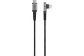 USB kabel - Pro USB-C <-> USB-C - 90° - Sleeved - 2m - Grå - 4040849646607