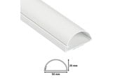 Kabel Organisering - D-LINE D-profil Kabeldæksel 50x25mm 1x1m Hvid - 5025W-1M