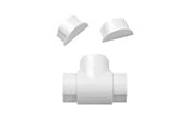 Kabel Organisering - D-LINE Adapter Kit 50x25mm 3 Pieces White - AVAP5025W