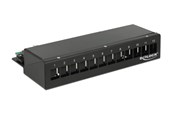 Netværkstilbehør - DeLOCK Keystone Desktop Patch Panel 12 Port black - 43339