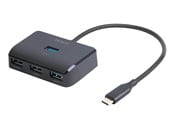 USB hub - Deltaco HUB203 USB-C USB hub - USB 3.0 - 4 ports - Sølv - USBC-HUB203