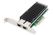 Netværksadapter (netkort, printserver mv.) - DIGITUS - network adapter - PCIe - 10 Gigabit Ethernet x 2 - DN-10163