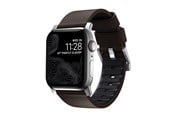 Smartwatch - Tilbehør - Nomad - Active Band Pro - 44mm/42mm Silver Hardware Brown Active Leather FKM - NM1A4mSNW0