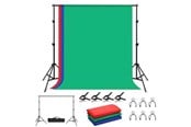 Kamera & objektivtilbehør - Puluz Photo studio background support 2x2m + Backdrops 3 pcs - PKT5204