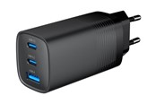 Mobil - Adaptere & Opladere - Gembird Universal GaN USB charger QC 3.0 & PD 65W 2-port - Black - TA-UC-PDQC65-01-BK