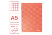 Blokke, Formularer & Notesbøger - Esselte Colour'Breeze A5 notesbog kvadreret, spiralindbundet Koral - 628468