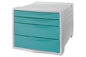 Arkivering & Opbevaring - Esselte Colour'Breeze skuffekabinet, 4 skuffer Blå - 626284