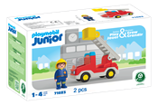 Playmobil - Playmobil 1.2.3 - Junior brandbil med stigeenhed - 71683
