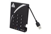 Harddisk - Ekstern - Lenovo Apricorn Aegis Padlock 3.0 - 2TB - Ekstern Harddisk - Sort - 4ZP1P31363