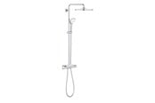 Brus og monteringstilbehør	 - Grohe Euphoria 310 brusesystem med termostat til væg, krom - 26849000