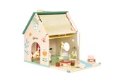 Trælegetøj - Classic World Wooden Dollhouse with Garden 10 pcs - 50563