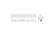 Tastatur - RAPOO 9750M - Tastatur & Mus sæt - Nordisk - Hvid - 12141