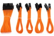 Strømkabel (intern) - DUTZO Sleeved strøm forlængerkabel kit (v2) - Orange - DSC-PCEV230CMORN