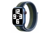 Smartwatch - Tilbehør - Lippa Apple Watch nylonrem 42/44/45/49 - Grøn/blå - LPAW047