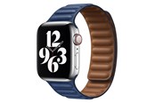 Smartwatch - Tilbehør - Lippa Apple Watch magnetisk læderrem 42/44/45/49 - Marineblå - LPAW031