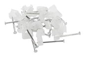 Kabel Organisering - Nordic Quality Cable clips 2x4mm Neutral 25 pcs. - 222791