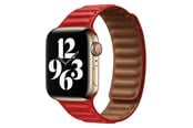 Smartwatch - Tilbehør - Lippa Apple Watch magnetisk læderrem 42/44/45/49 - Rød - LPAW095