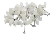 Kabel Organisering - Nordic Quality Cable clip flat 6x10mm White 25 pcs. - 222796