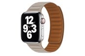 Smartwatch - Tilbehør - Lippa Apple Watch magnetisk læderrem 38/40/41 - Beige / Brun - LPAW061