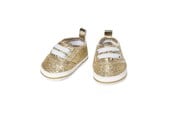 Dukker & Tilbehør - Heless Doll sneakers Glitter Gold 30-34 cm - 1461
