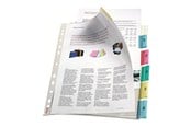 Arkivering & Opbevaring - Esselte - L-shaped folder - 6 parts - for A4 Maxi - capacity: 30 sheets - tabbed - clear glass - 414160