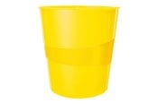 Skrivebordstilbehør - Leitz Papirkurv  Plus WOW 15L Gul - 52781016
