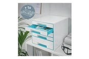 Arkivering & Opbevaring - Leitz Skuffekabinet Desk Cube WOW 5-skuffer Isblå - 52142051