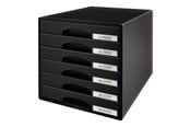 Arkivering & Opbevaring - Leitz Skuffekabinet  Plus 6-skuffer Sort - 52120095