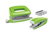 Skrivebordstilbehør - Leitz Hæftemaskine & hulapparat sæt WOW Mini NeXXt WOW Mini blister Grøn - 55612054
