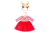 Dukker & Tilbehør - Heless Christmas dress with Reindeer headband size 28-35 cm - 1151