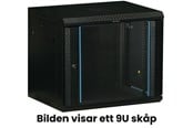 Rack skabe - TOTEN 19? wall cabinet 6U 600 × 450 glass door black - WS64066001