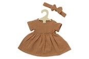 Dukker & Tilbehør - Heless Doll dress Brown with Ruffles 35-45 cm - 2425