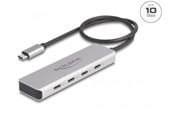 USB hub - DeLOCK - Hub - 10 Gbps with 35 cm Connection Cable - 4 Ports USB hub - 4 ports - Grå - 64231